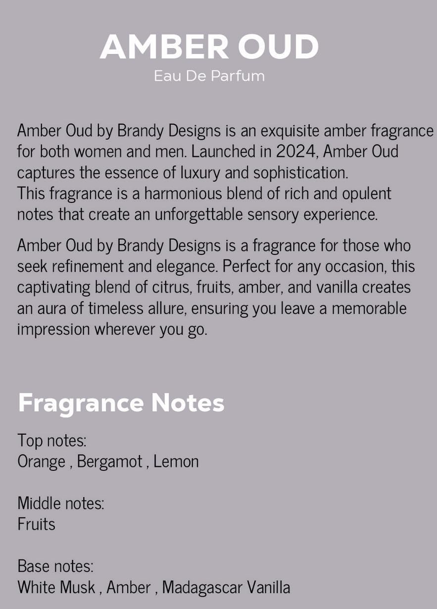 Amber Oud Gold Edition by Brandy Design